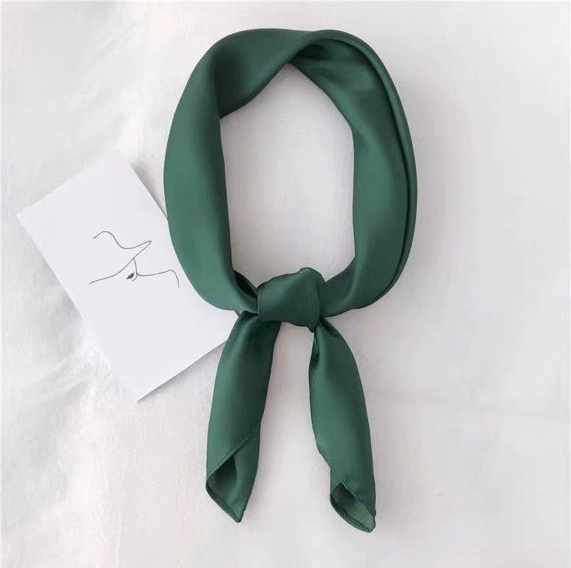 28" x 28" Dark Green Square Scarf Neck Scarves Kerchief Neckerchief Handbags Wrap Scarf #60