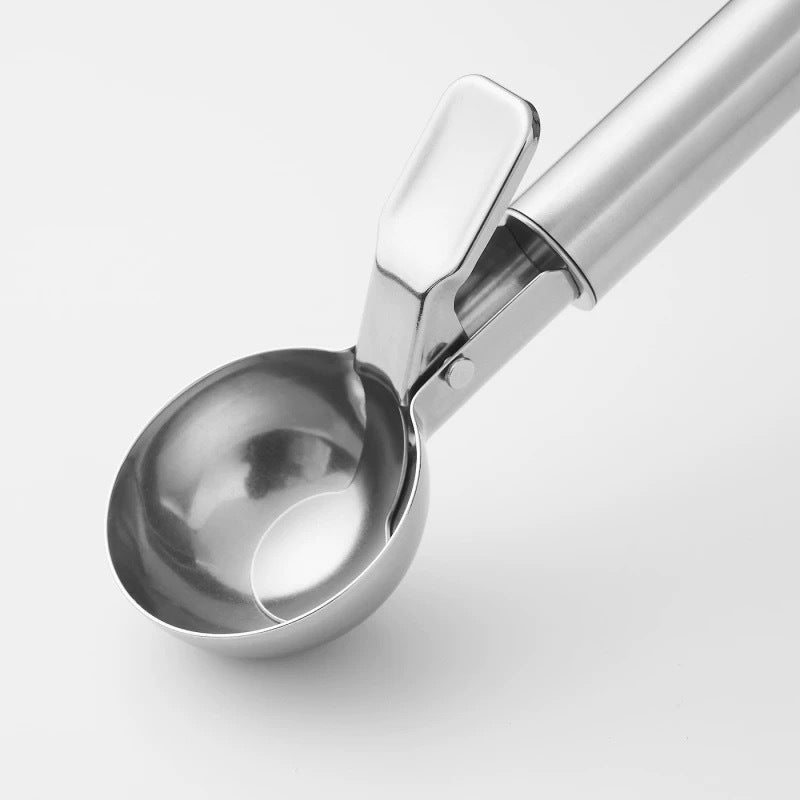 304 Stainless Steel Ice Cream Scoop with Trigger Release Heavy Duty Ice Ball Maker