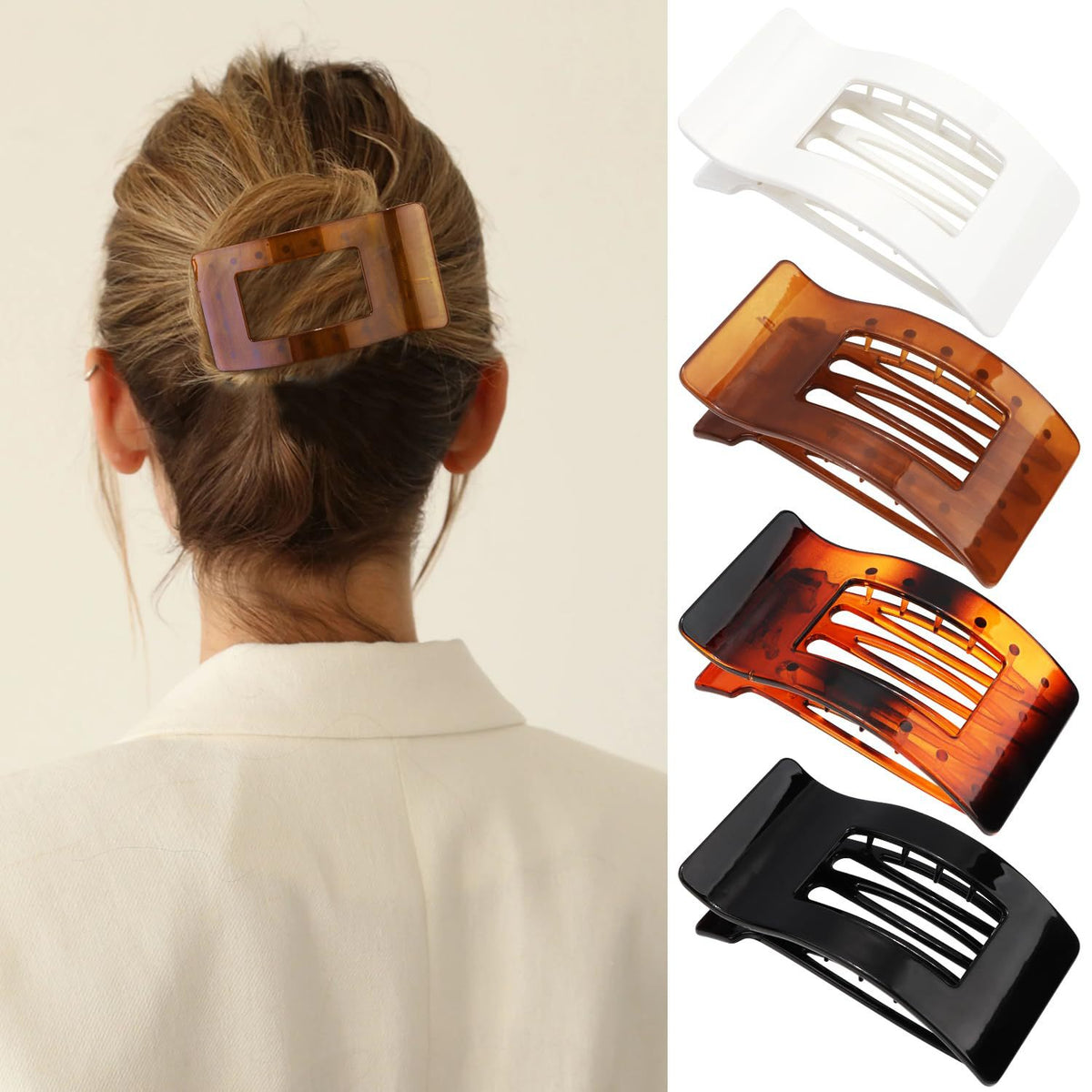 Square Flat Clamp Hair Claw Clips Hair Clips