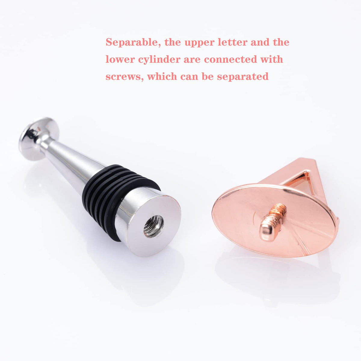 Metal Letter A Shape Reusable Wine Bottle Stoppers