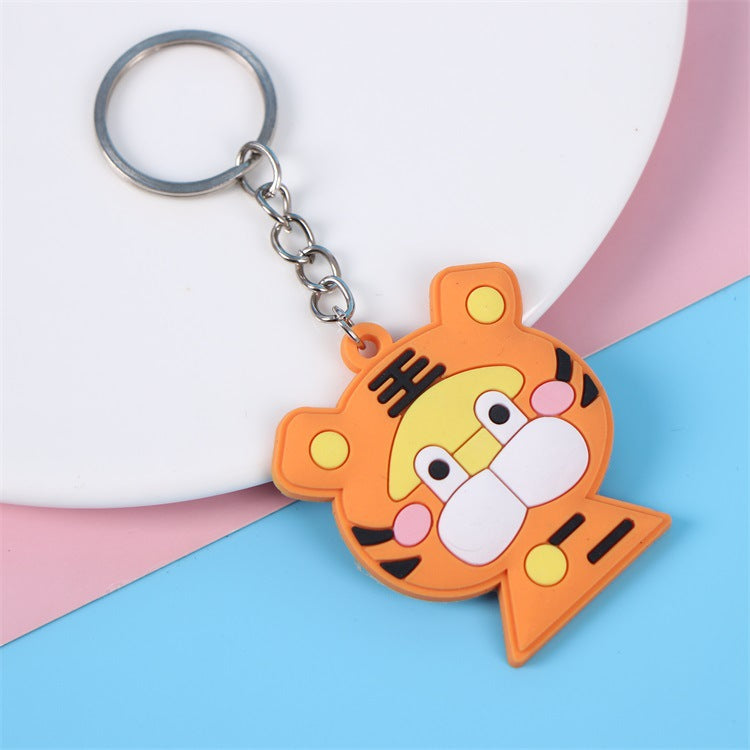 Custom 3D Raised Shaped Soft Touch PVC Keychain - Two Sides Printing