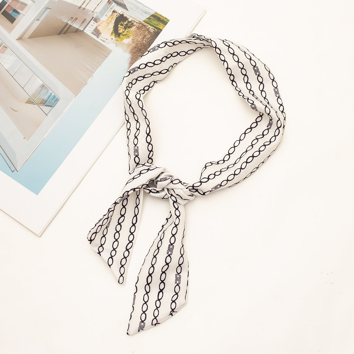 35" x 2" Full Custom Striped Neckerchief Long Hair Ribbon Neck Scarf Handbag Wrap Neck Tie #32
