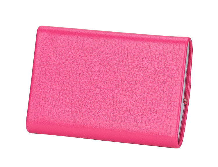 Business Card Cases PU Leather Name Card Holders Stainless Steel Multi Card Holders for Men Women