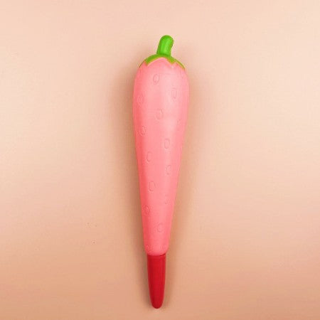 Strawberry Stress Reliever Pen 2" 1 Squeeze Toy Pen PU Foam Gel Ink Pen