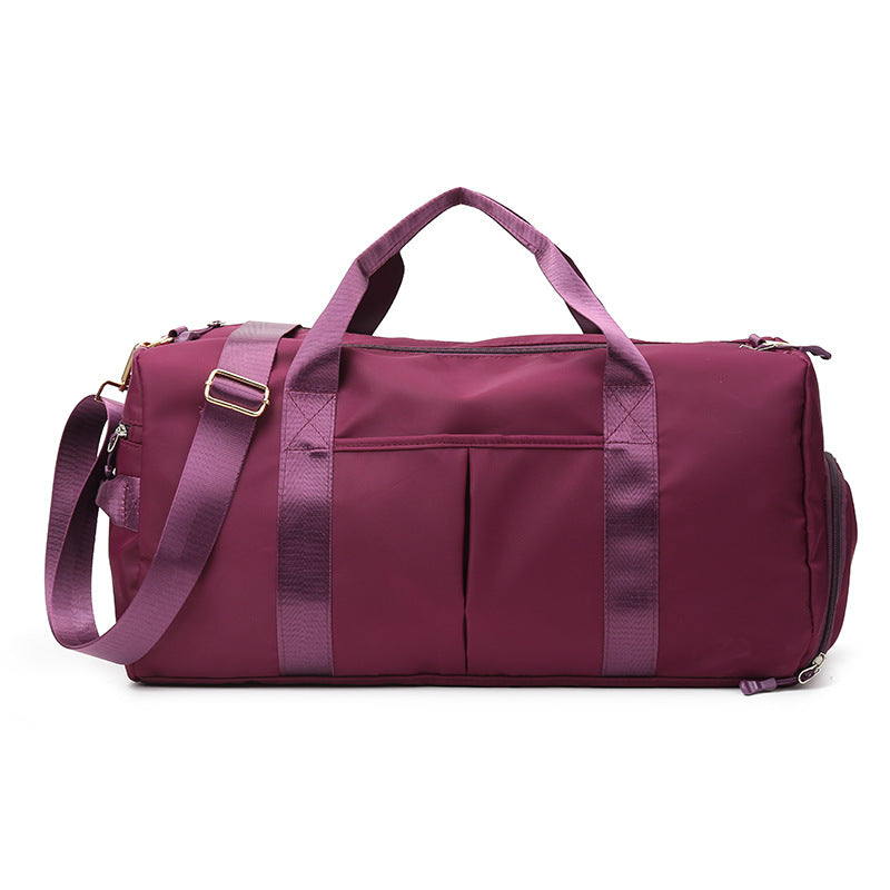 Travel Duffel Bag Sport Gym Bag Nylon Tote Bag Swimming Bag with Shoe Pouch&Wet Pocket