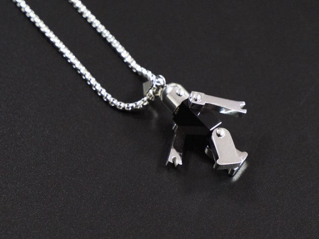 Stainless Steel Robot Necklace