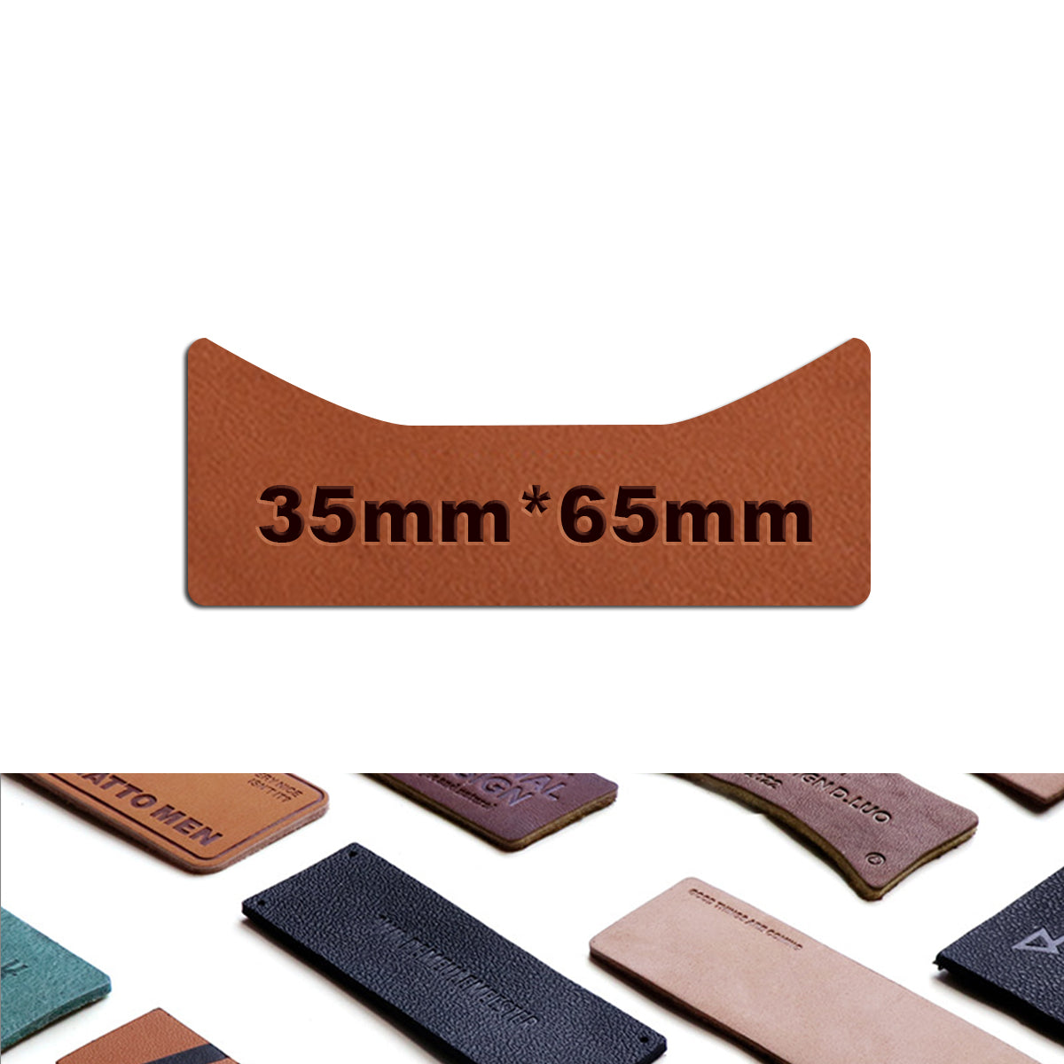 35 x 65 mm Leatherette Patch Faux Leather Patch Cloth Mark
