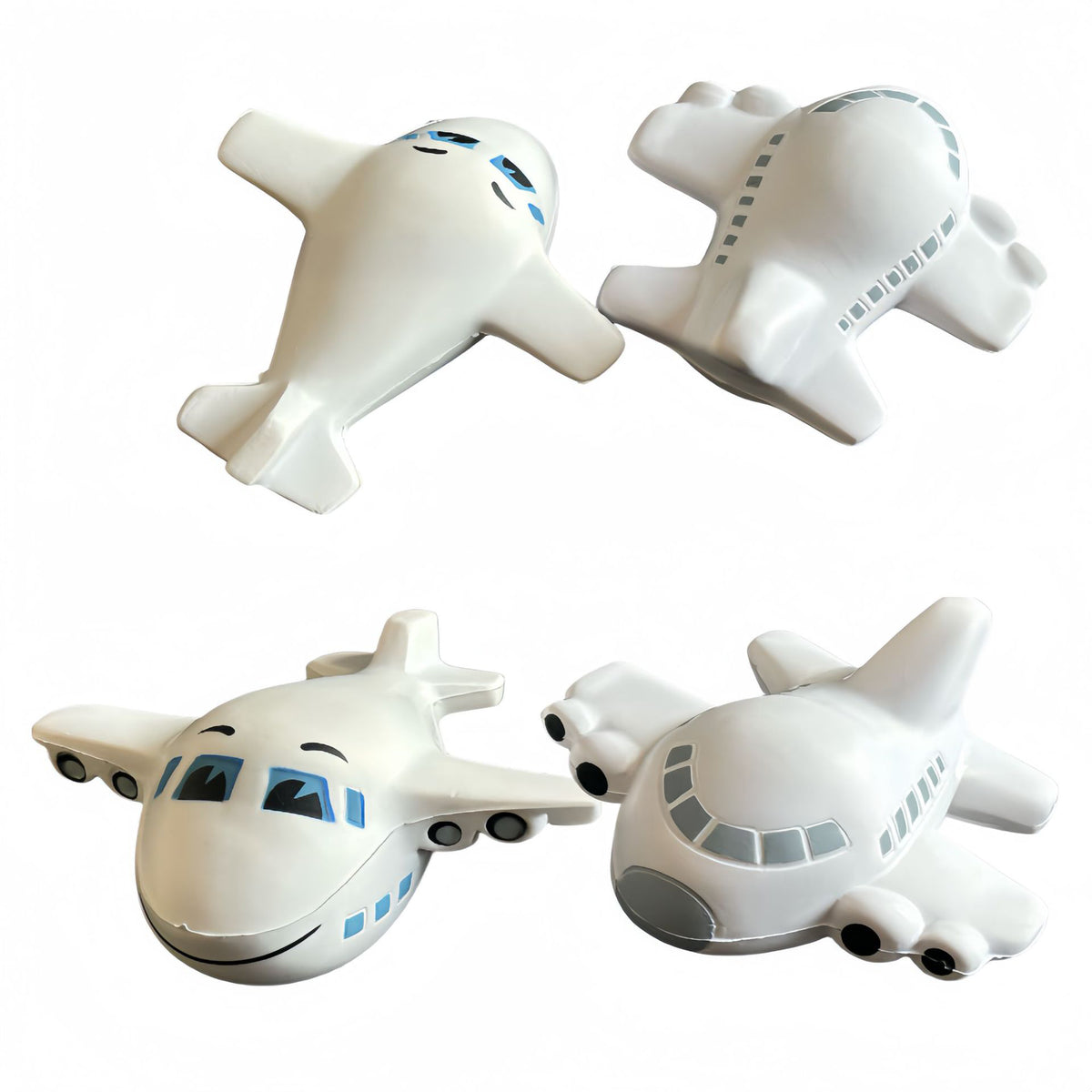 White PU Foam Aircraft Toy Decompression Model Decoration
