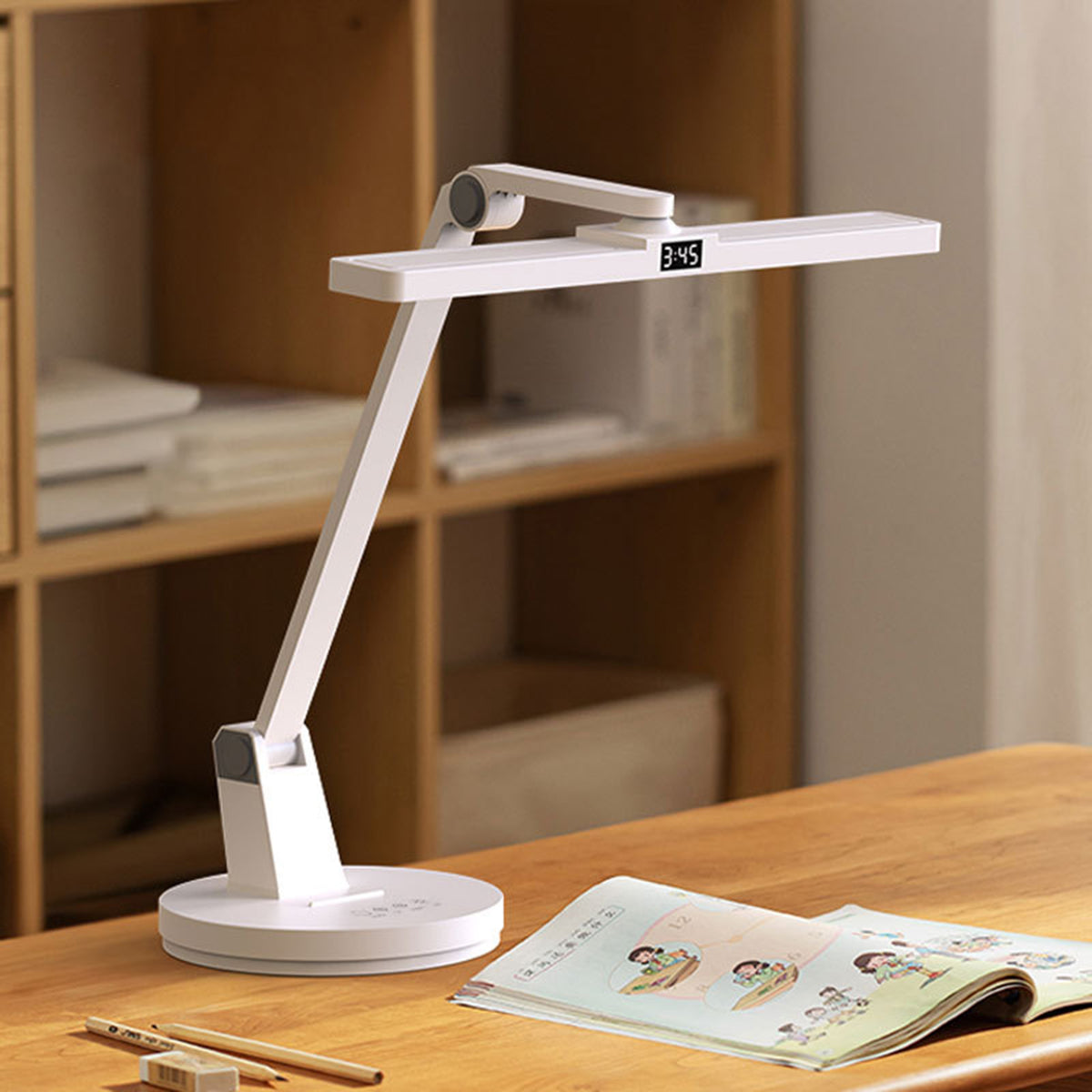 Desk Lamp Rechargeable Battery Operated, Modern Eye Caring 5 Brightness Adjustable Table Lamp