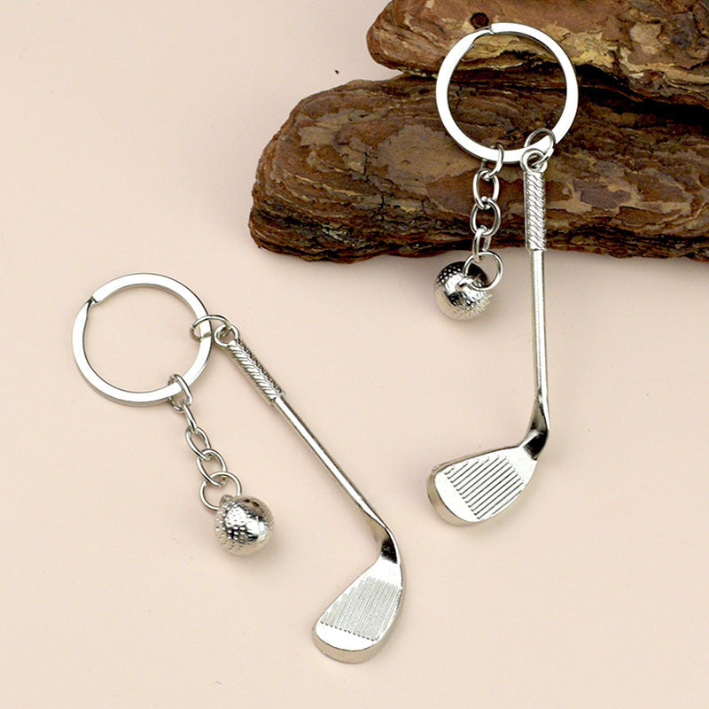 Golf Ball Shaped Keychain Golf Club Golf Shaft Keychain