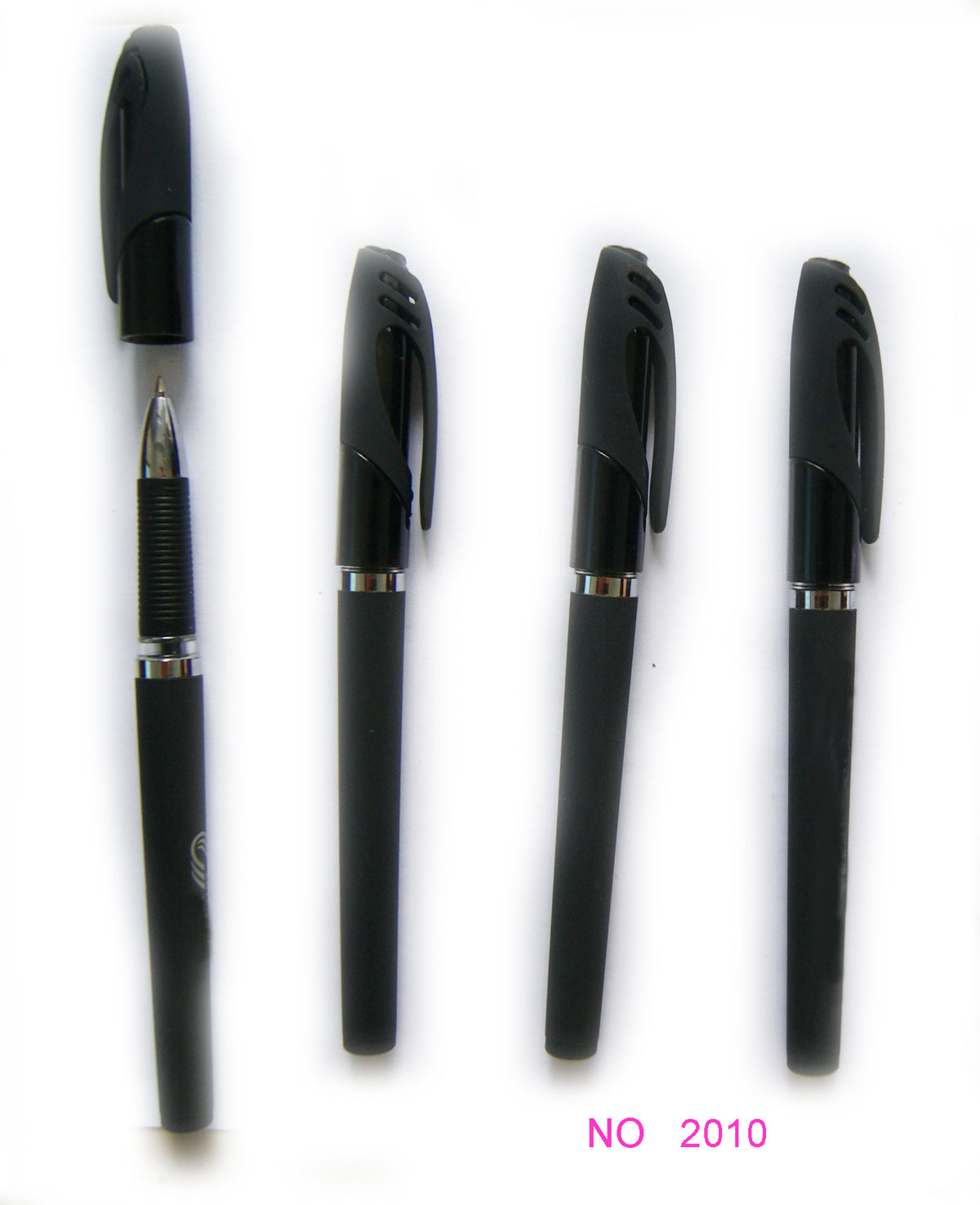Plastic Gel Pen Sprayed w/Black Rubber Finishing