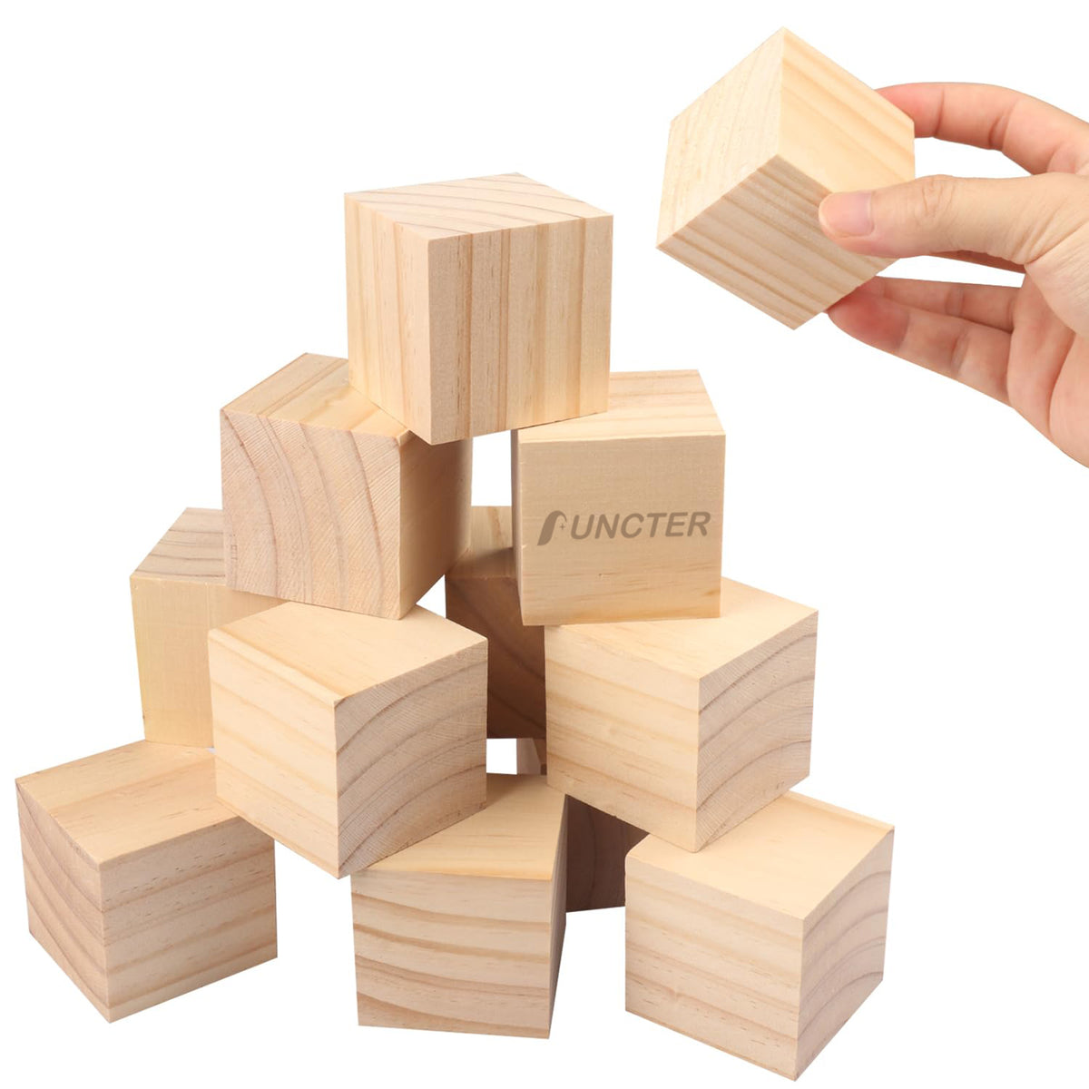 2.75" Natural Wooden Square Unfinished Wooden Blocks