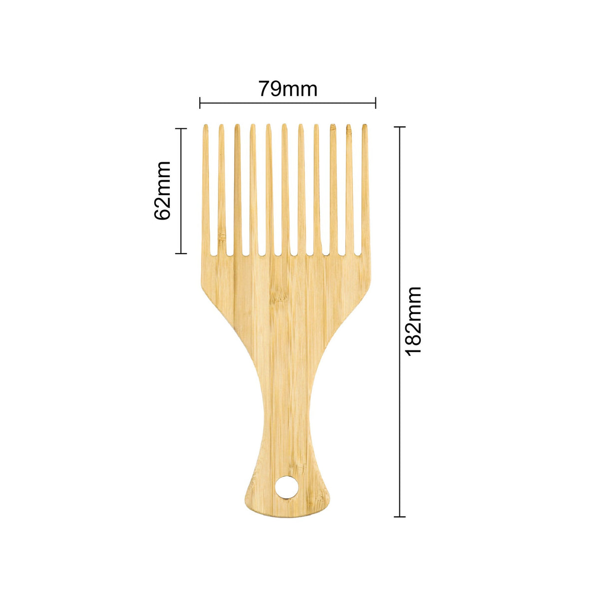 Bamboo Hair Pick Hair Lift Comb Hair Stylish for Curly, Wavy,Thick,Straight Hair