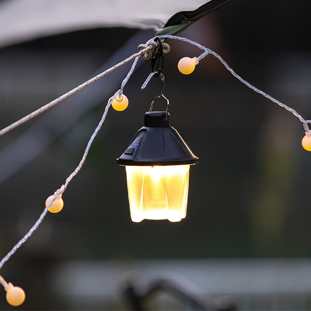 Retro Camping Light Adjustable Brightness & Hanger Waterproof LED for Outdoor Use Vintage Lantern