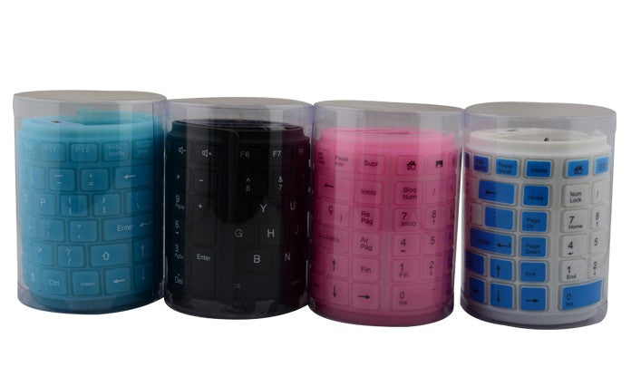 107 Keys Portable Wireless Silicone Keyboard