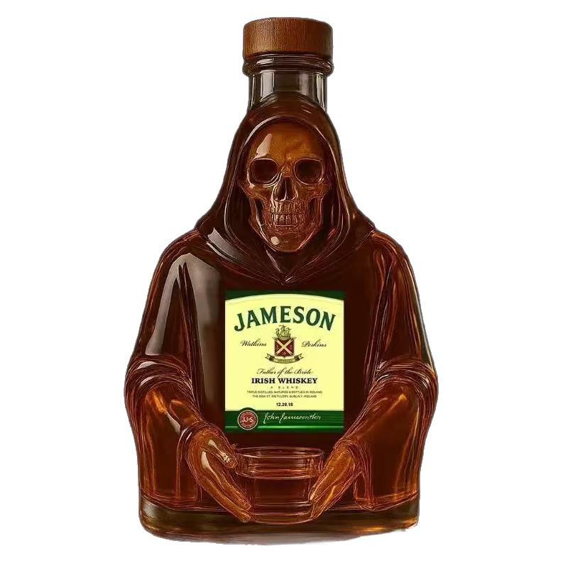 8 oz. Skull Glass Wine Decanter
