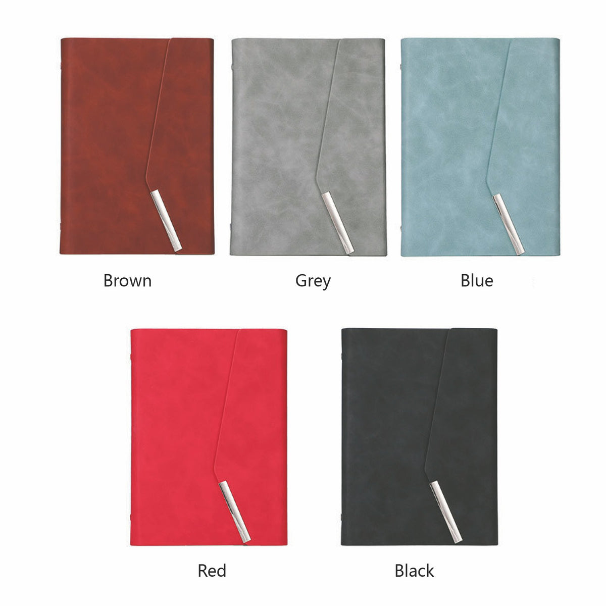A5 Round Ring Binder PU Leather Notebook Binder Personal Planner Journal with Pen Loop