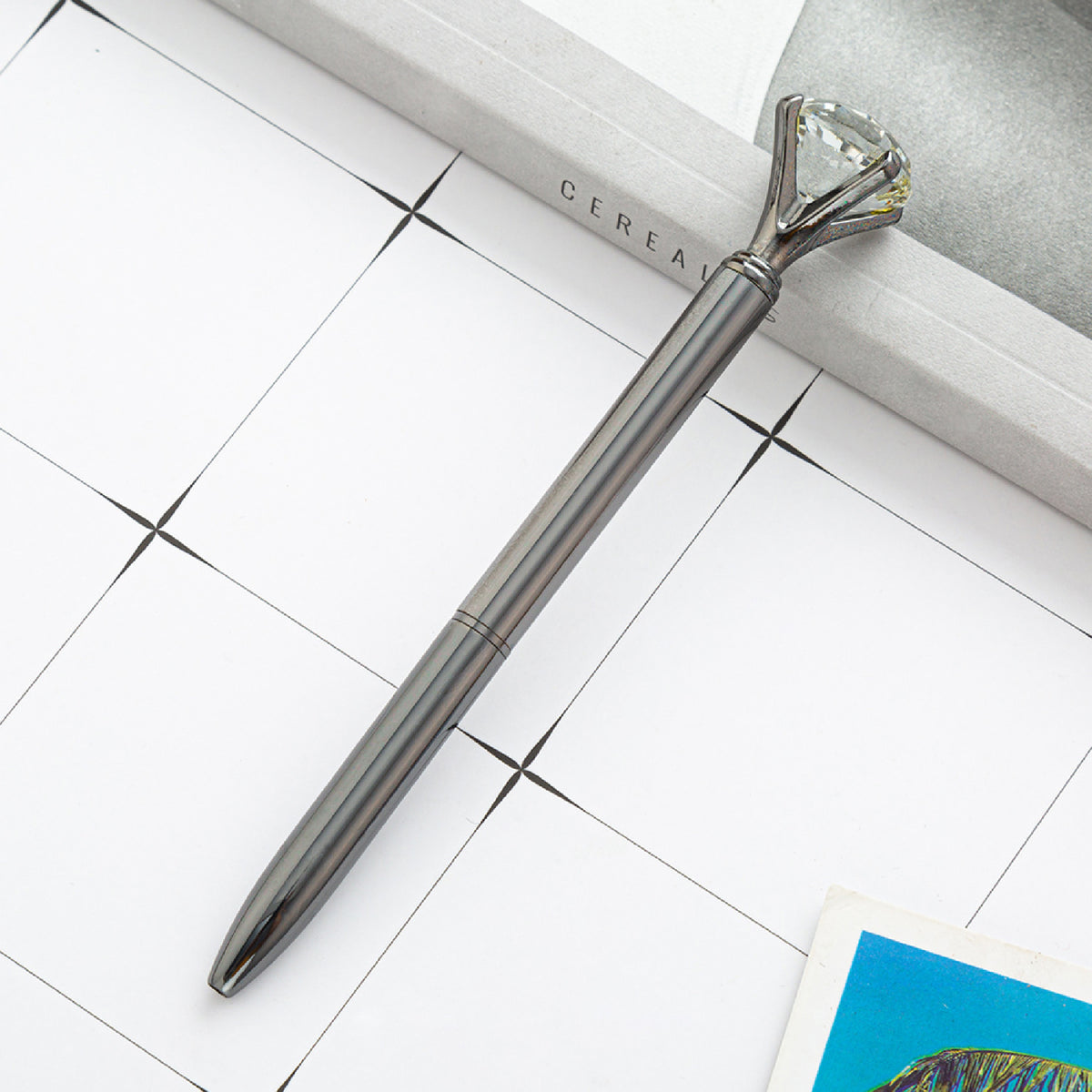 Diamond Top Ballpoint Pen Bling Pen Matt Black Pen Barrel Diamond Pen Cool Pen