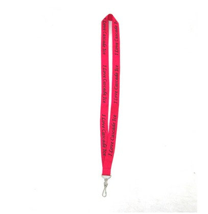 Flat Polyester Lanyard w/J Hook
