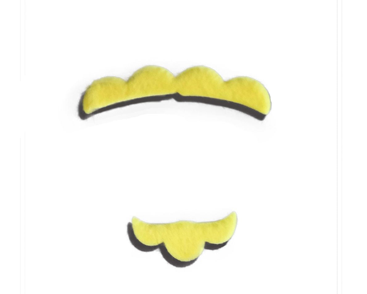 Microfiber Faux Halloween Mustache w/Goatee