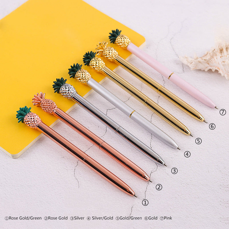 Pineapple Shape Metal Ballpoint Pen Funny Cute Pen