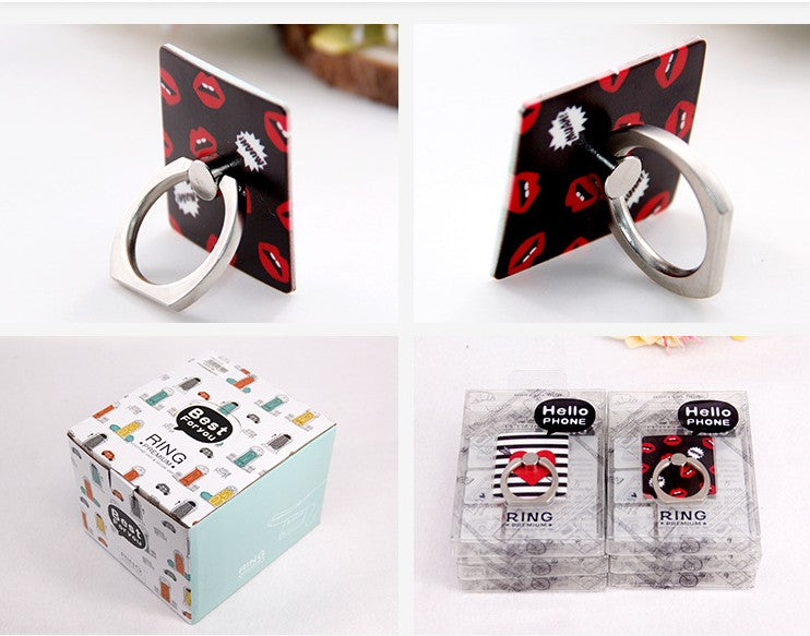 Tablet Mobile Phone Pasting Holder w/Ring