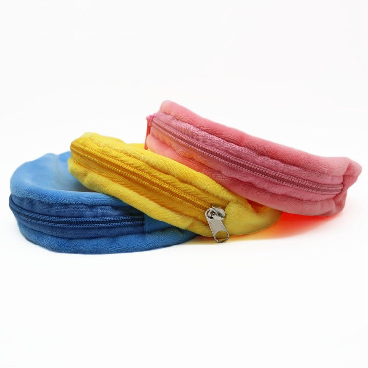 5" X 5" Round Soft Velvet Cloth Jewelry Pouches with Zipper For Jewelry Wedding Candy Gift Bags