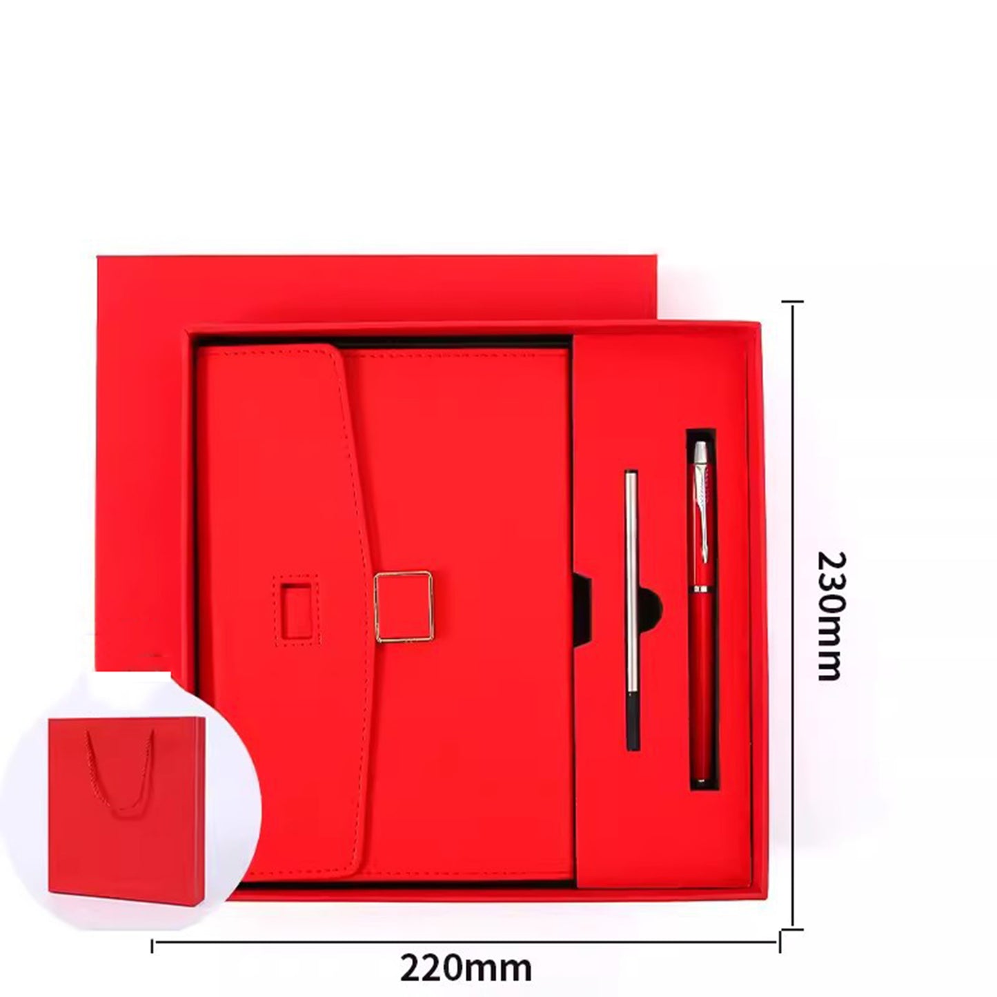 Business Notepad A5 Notebook Imitation Leather PU Office Diary Signature Pen Set Gift Box