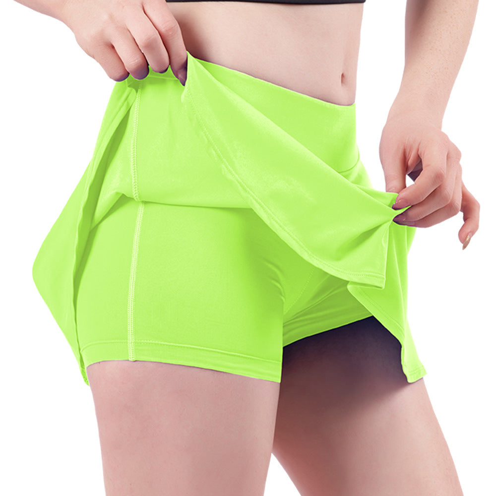 Women's Performance Pleated Tennis Skort with High-Rise Waist