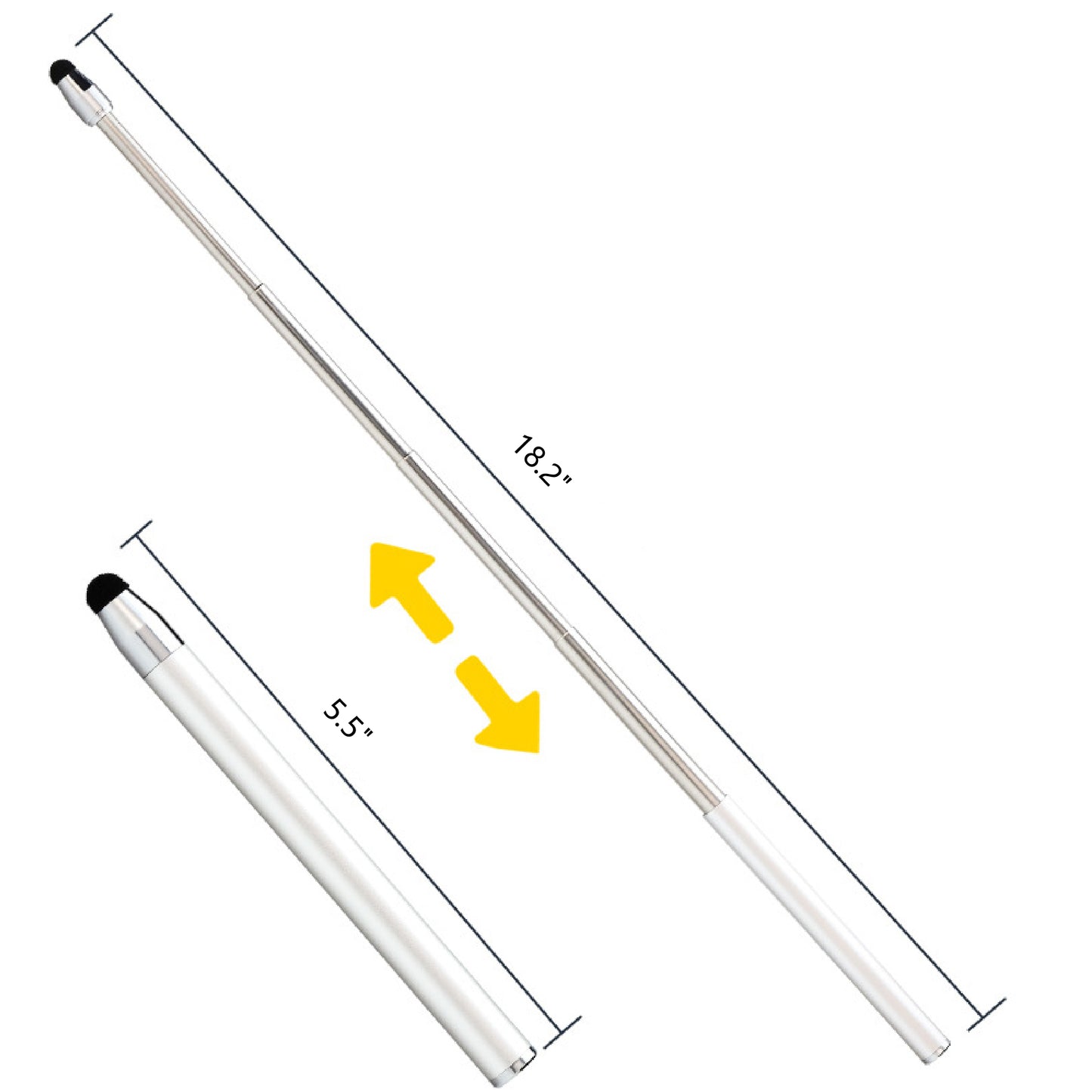 Retractable Teacher Pointer Stick Touch Screen Pen Stylus Pen Handheld Presentation Whiteboard Point
