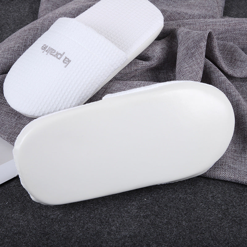 Thicken Waffle Pattern Non-Slip Closed-Toe Hotel Slipper