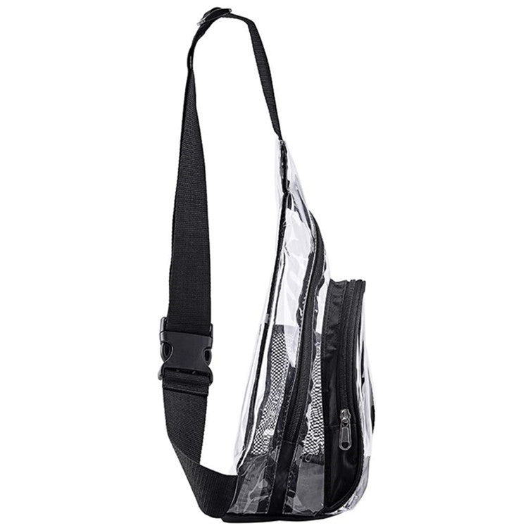 PVC Transparent Shoulder Bag Crossbody Backpack Comfortable Sling Bag Travel Chest Bag Travel Bag