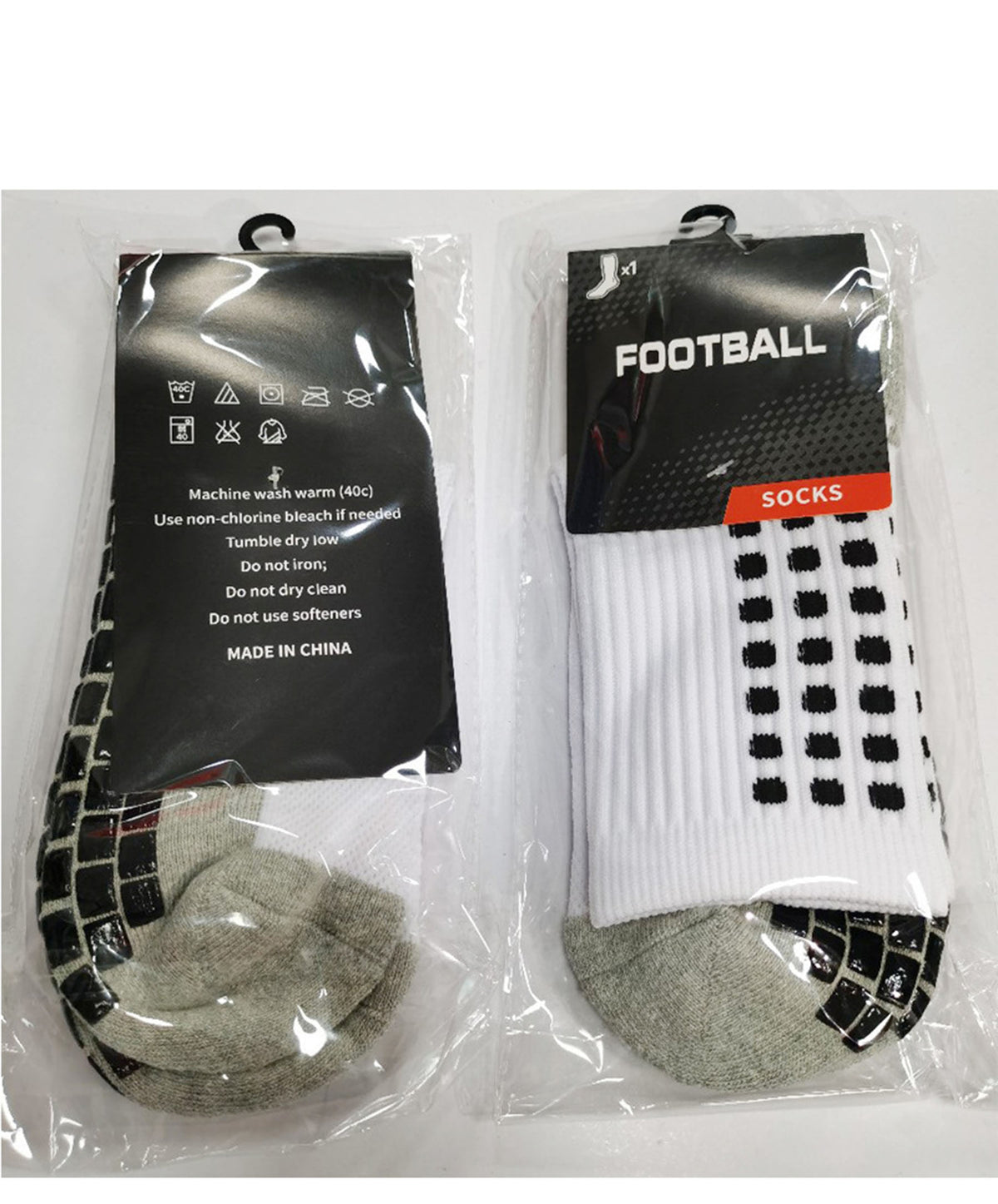 Men's Grip Soccer Socks Anti Slip Athletic Socks Non Slip Football Basketball Socks with Grip Pads