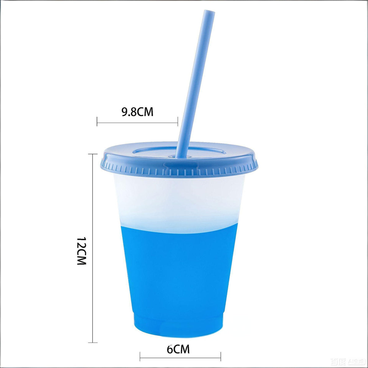 16 oz. Color Changing Stadium Cups W/ Straw
