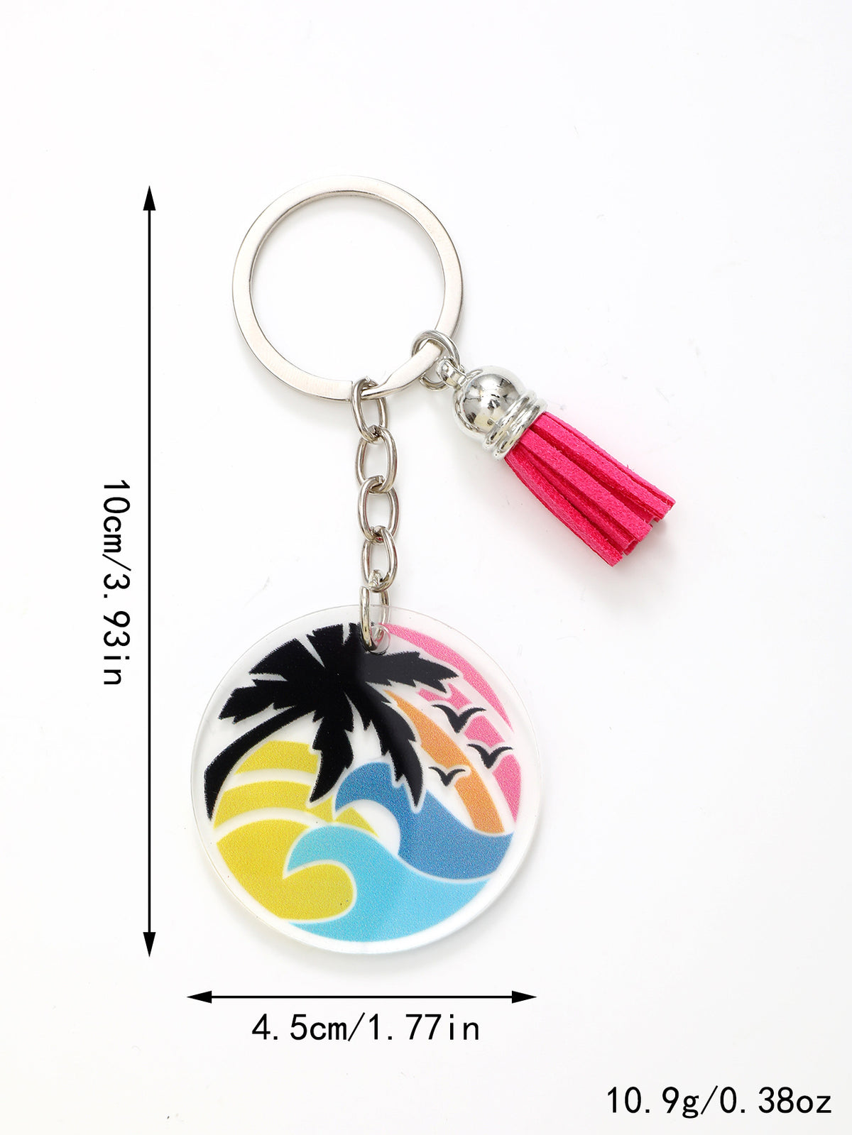 Custom Crystal Acrylic Tassel Keychain