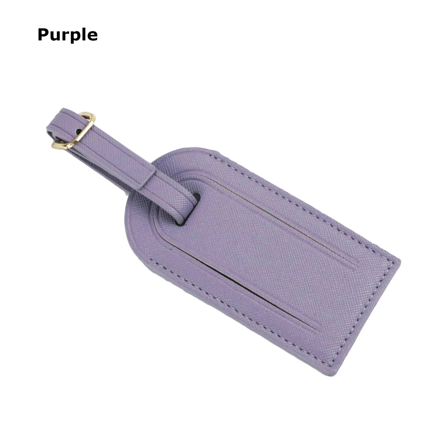 Mini Rectangular Shape PU Leather Luggage Personalizable Travel ID Tag For Travel Business Trip