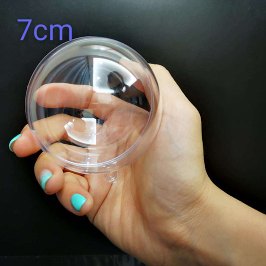 2.76" Clear Acrylic Fillable Ornaments Ball Transparent DIY Craft Ball