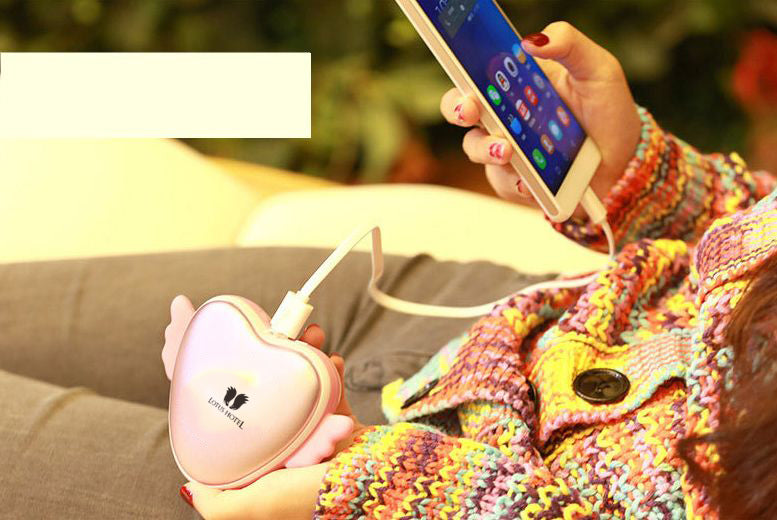 Heart Shaped Hand Warmer/Power Bank 3500 mAh