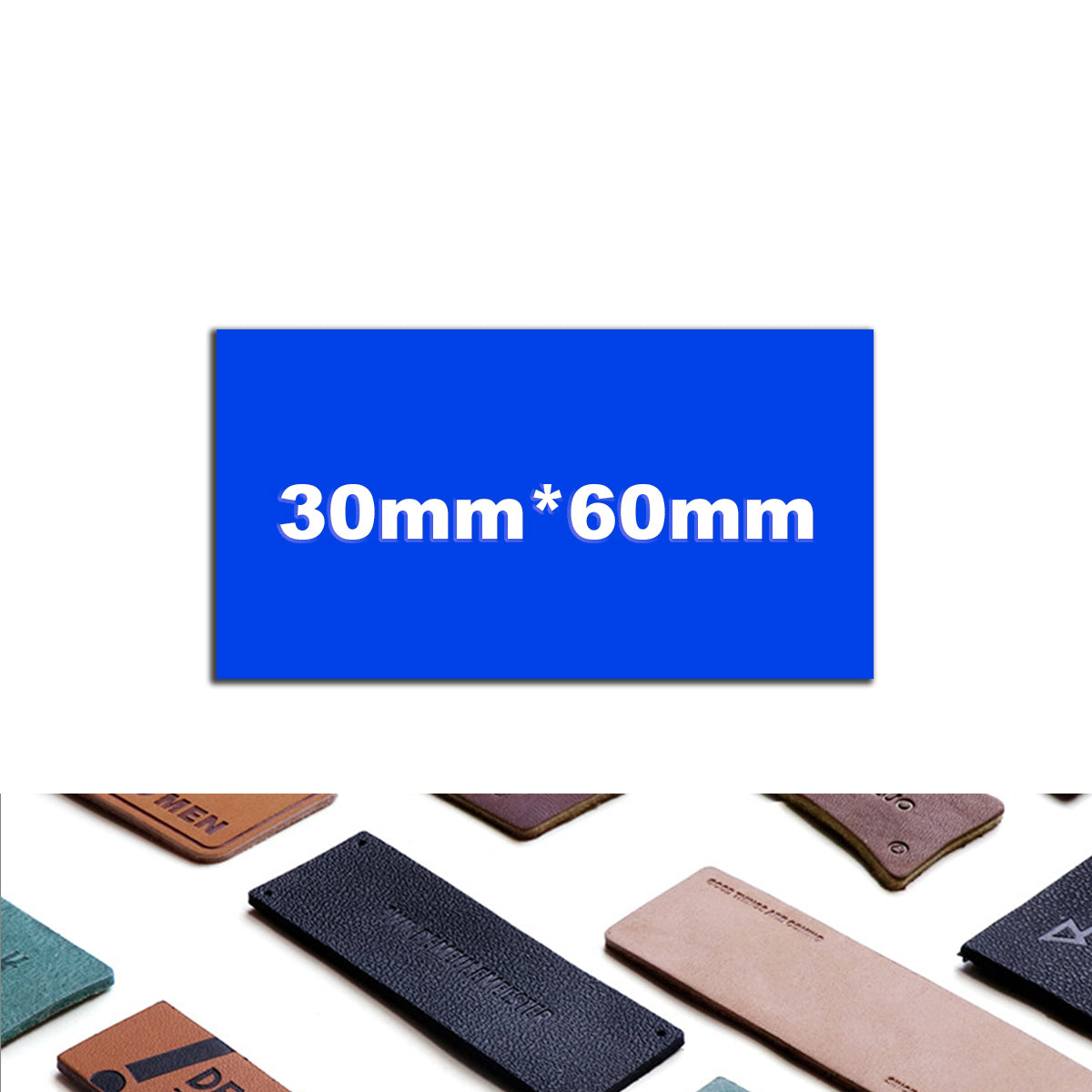 30 x 60 mm Leatherette Patch Faux Leather Patch Cloth Mark