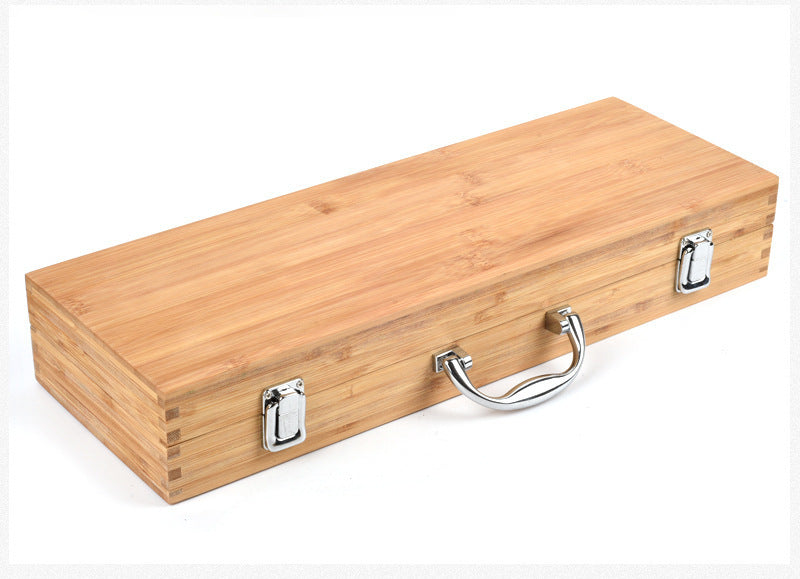 Three Pieces BBQ Set Bamboo Box