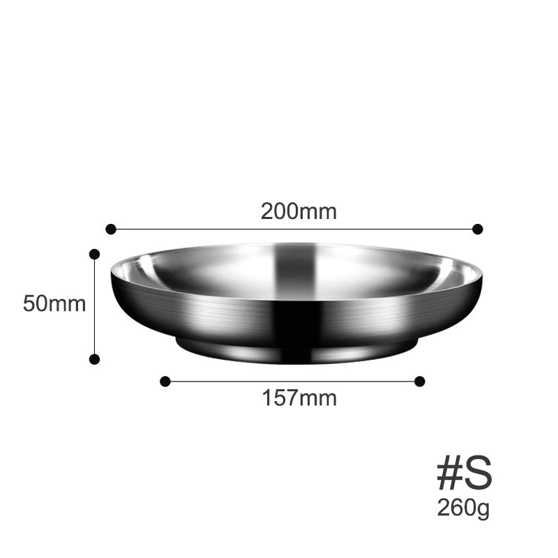 #S Thickened Short Style Stainless Steel Mixing Bowls Stainless Steel Metal Bowl 7.88"