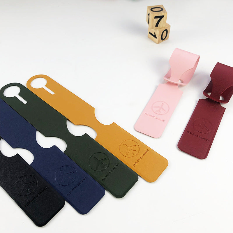 PU Long Style Luggage Tag Keytag