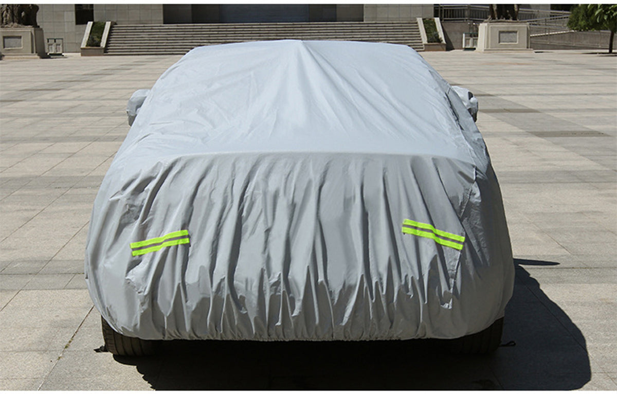 PEVA Size #YXL Silver Weatherproof Car Cover
