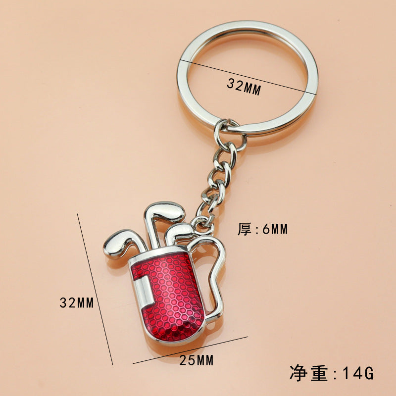 Golf Club Tube Shape Keychain