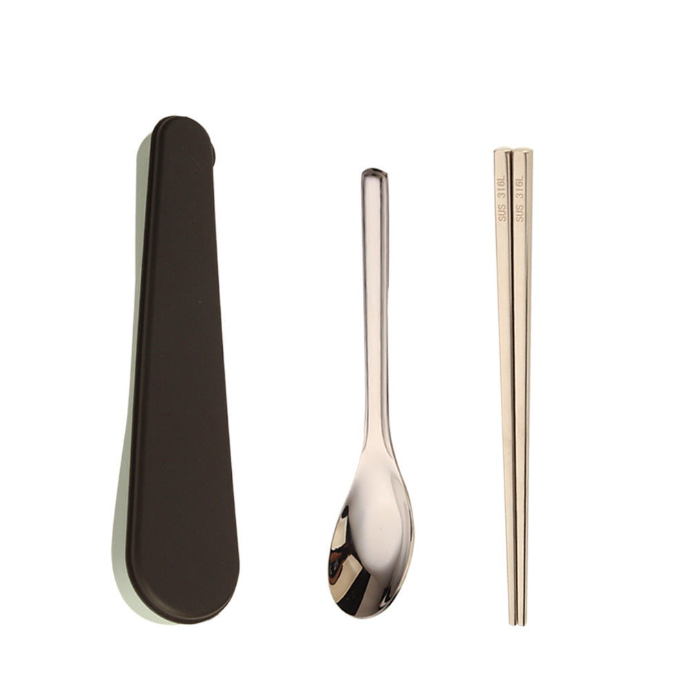 304 Stainless Steel Portable Chopsticks And Spoon
