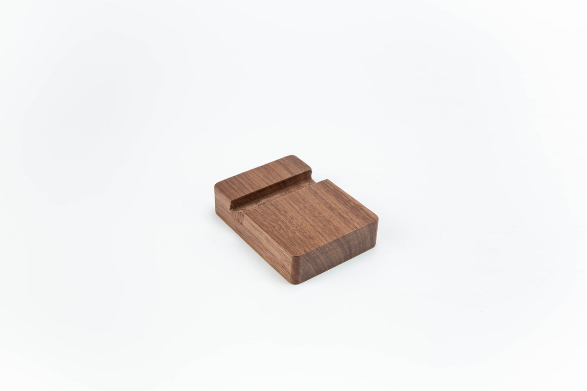 #862-1 Black Walnut Wood One Side Using Phone Stand