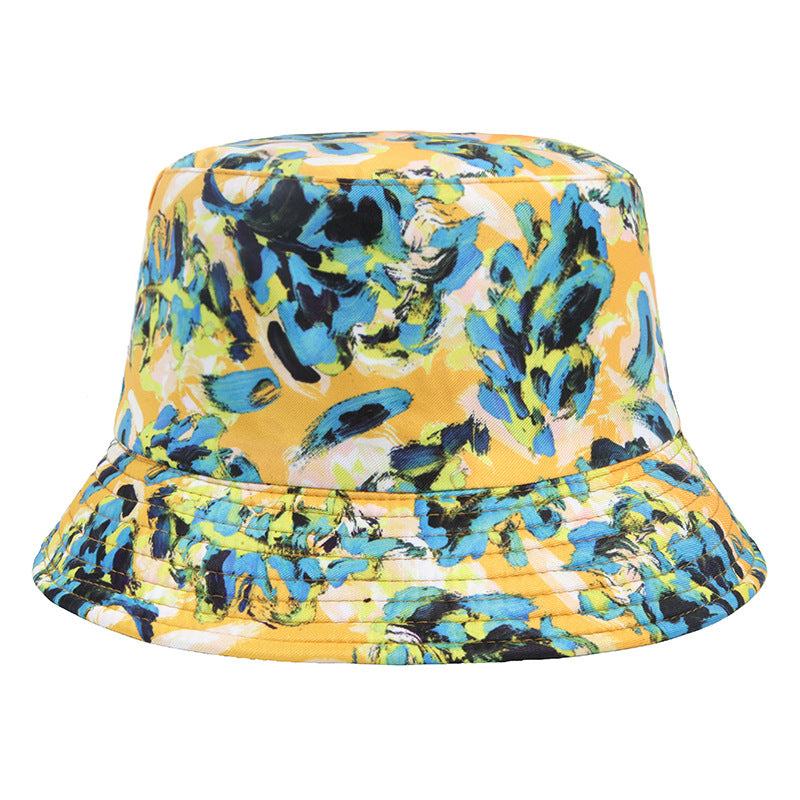 #25 Geometric Tie-dye Pattern Basin Cap Bucket Hat