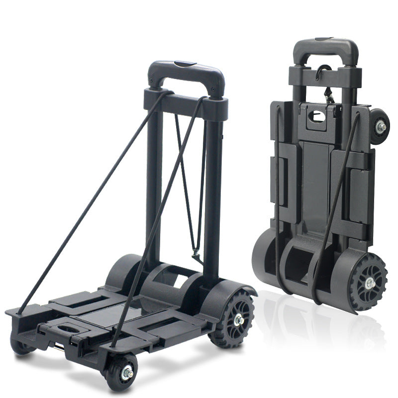 Iron Handle Folding Hand Cart W/ 4 Wheels