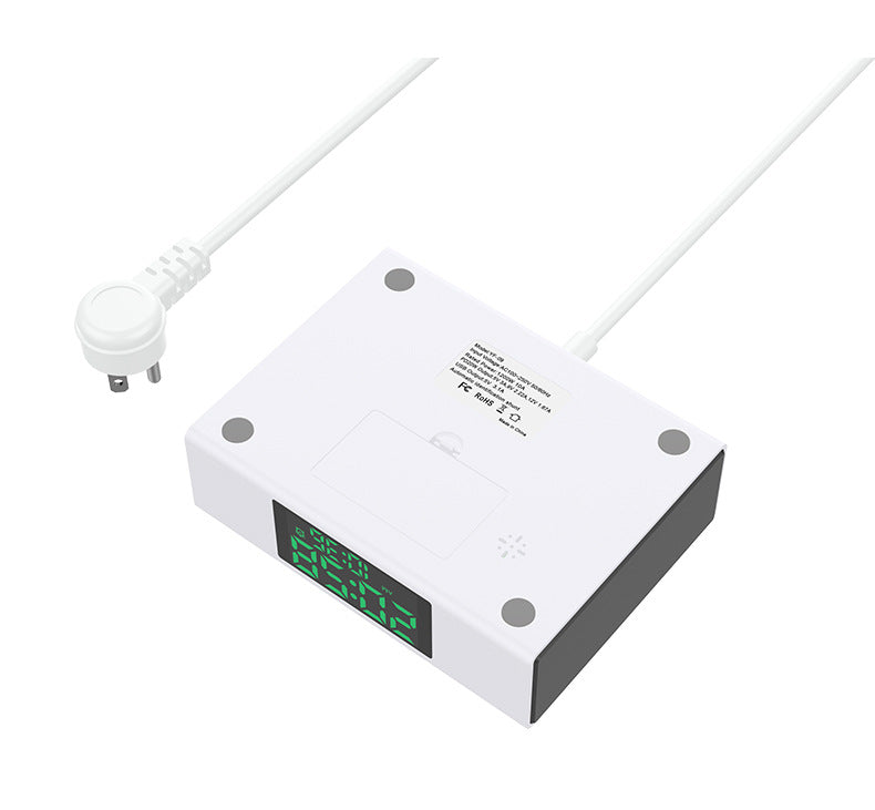 American Using Socket Electronic Clock Multiple Function Charger #YF-09