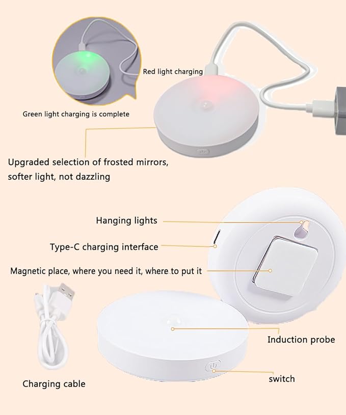 Magnetic Human Body Sensing Energy Saving Night Light
